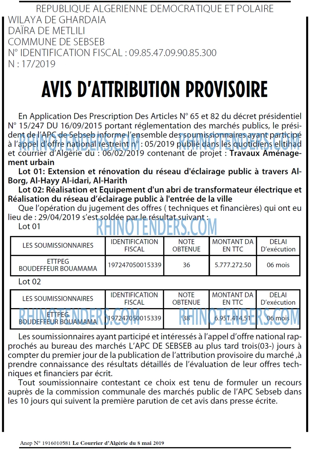 Le Courrier d'Algerie