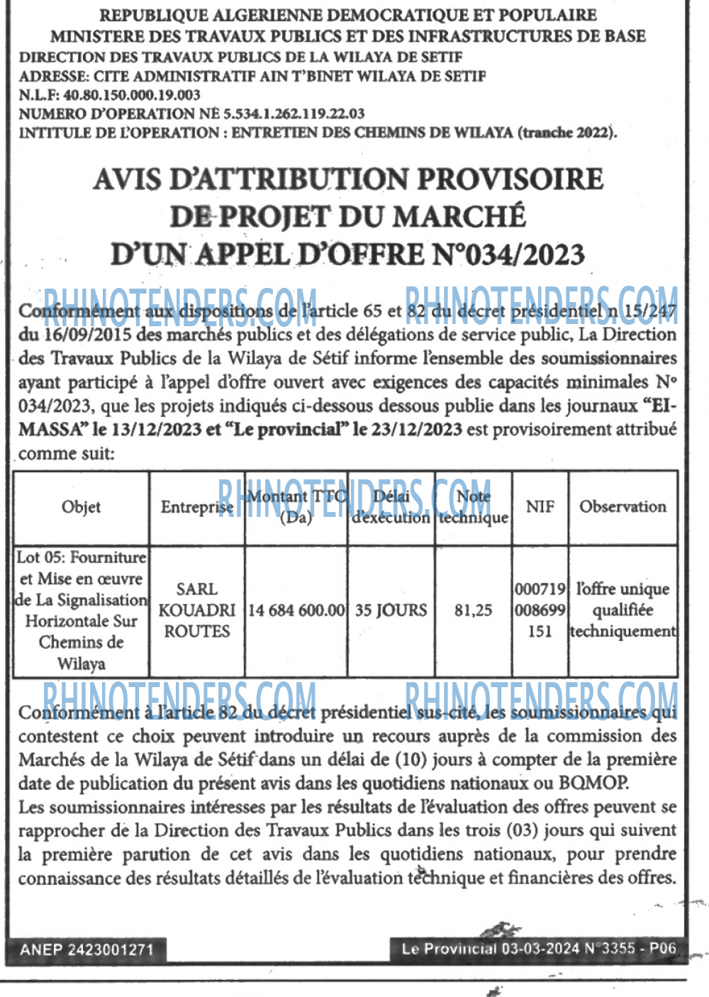 LE PROVINCIAL