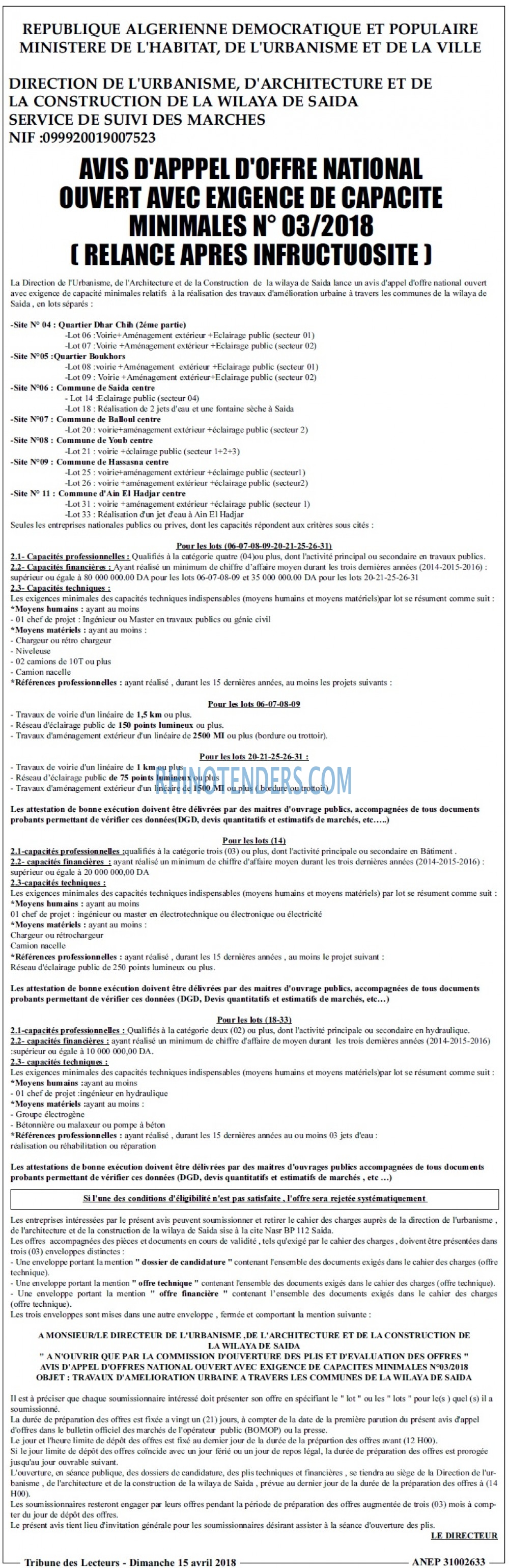 TRIBUNE DES LECTEURS