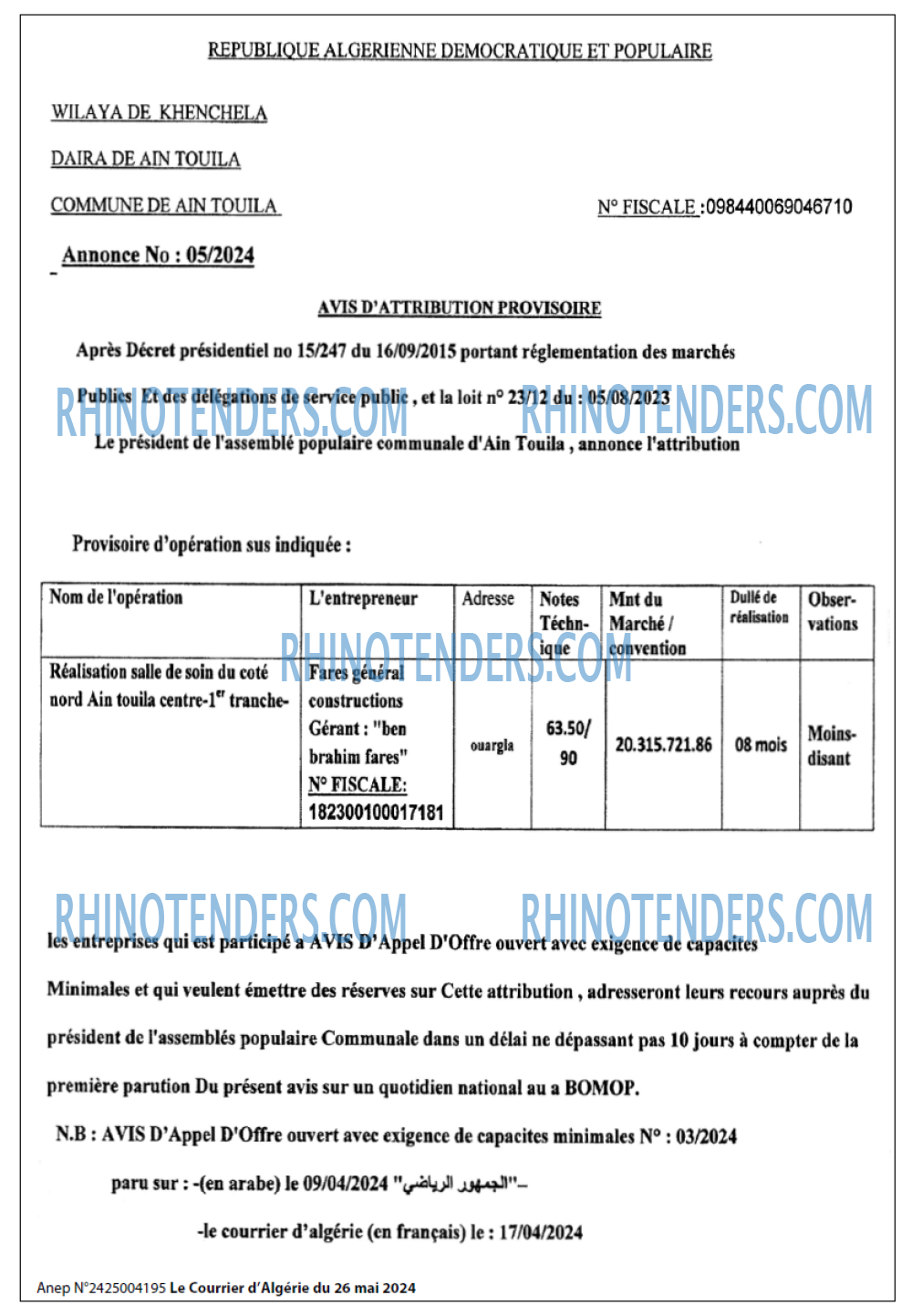 Le Courrier d'Algerie