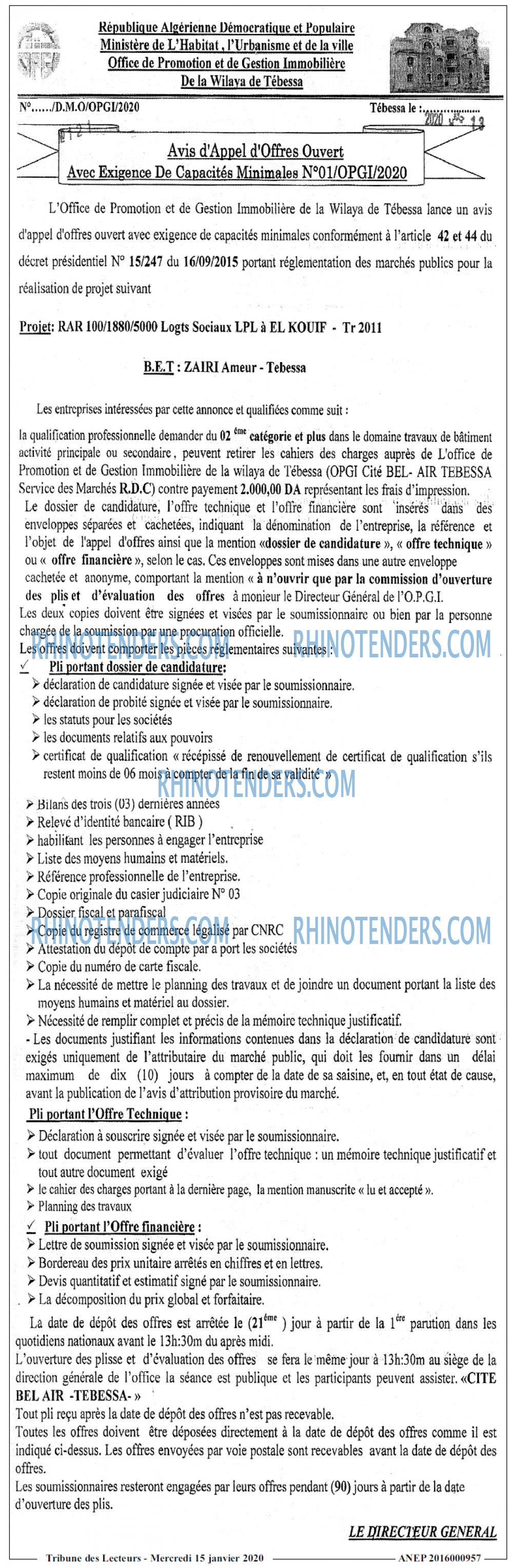 TRIBUNE DES LECTEURS