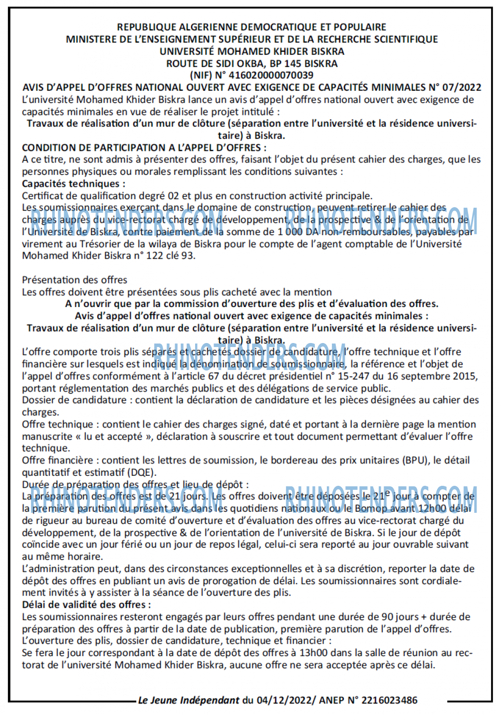 Le jeune indépendant