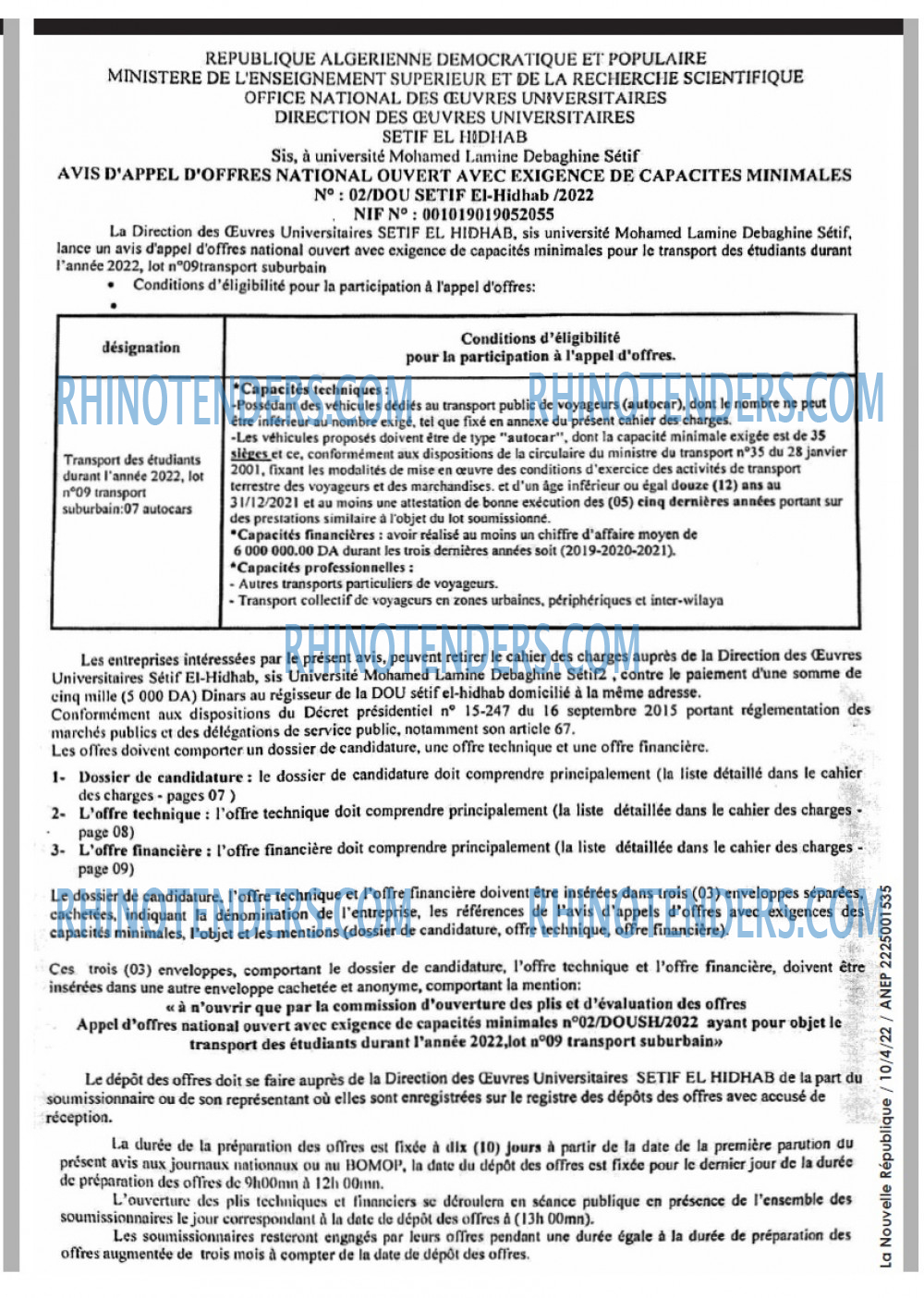 NOUVELLE REPUBLIQUE
