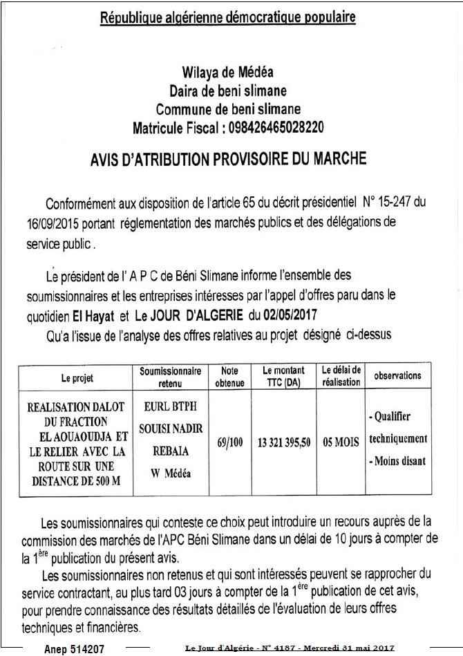 Le Jour d'Algérie