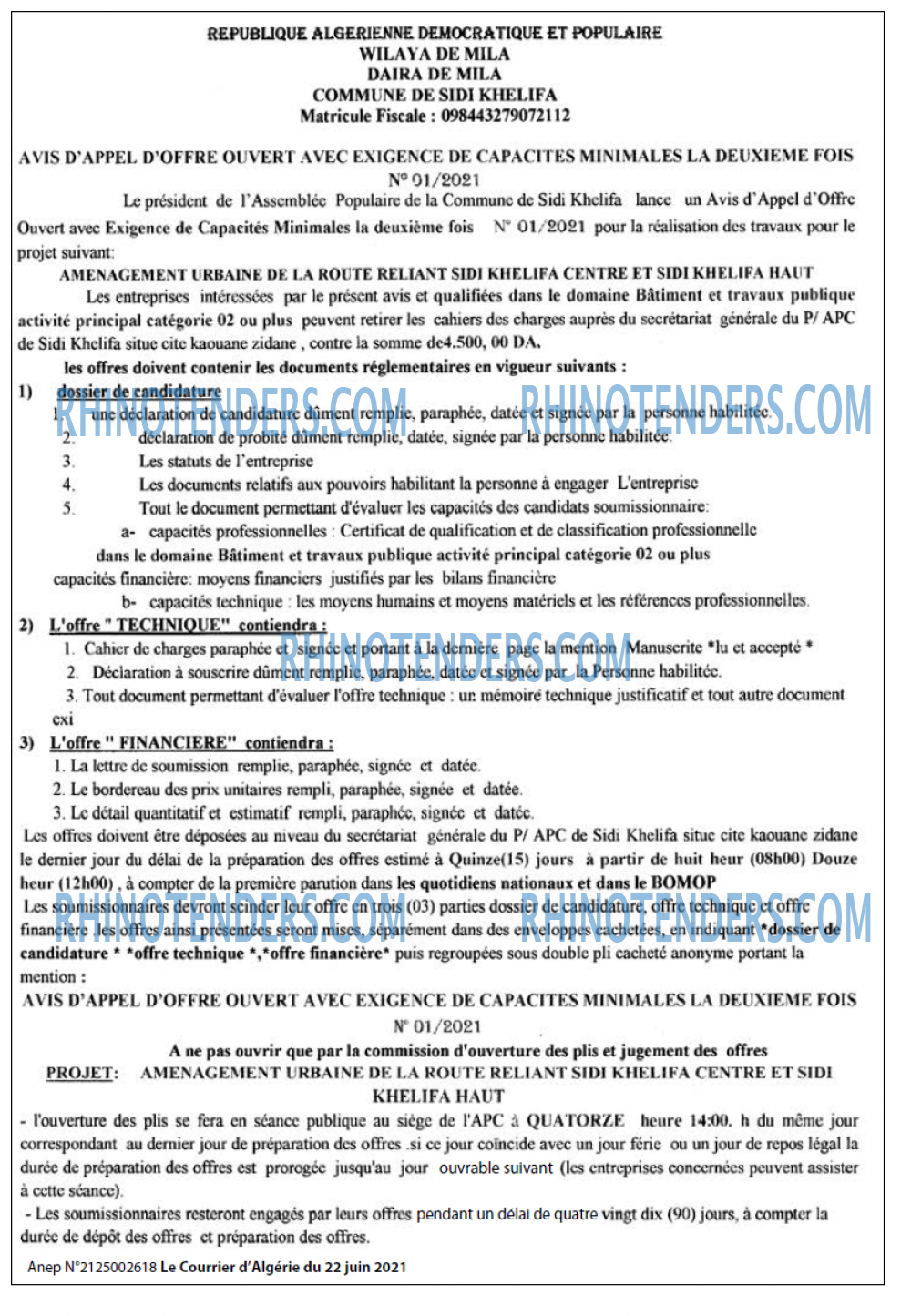 Le Courrier d'Algerie