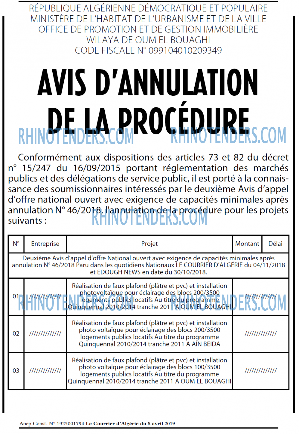 Le Courrier d'Algerie