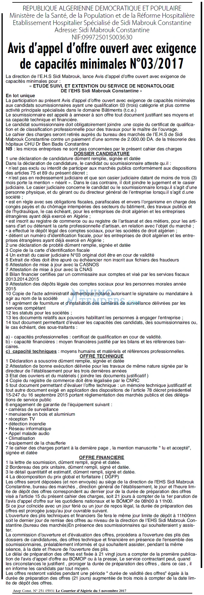 Le Courrier d'Algerie