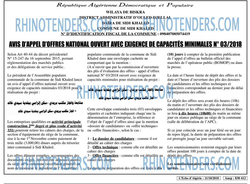 L'ECHO D'ALGERIE