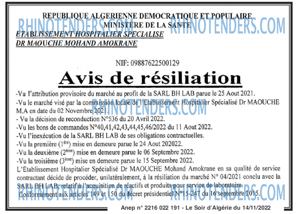 LE SOIR D'ALGERIE