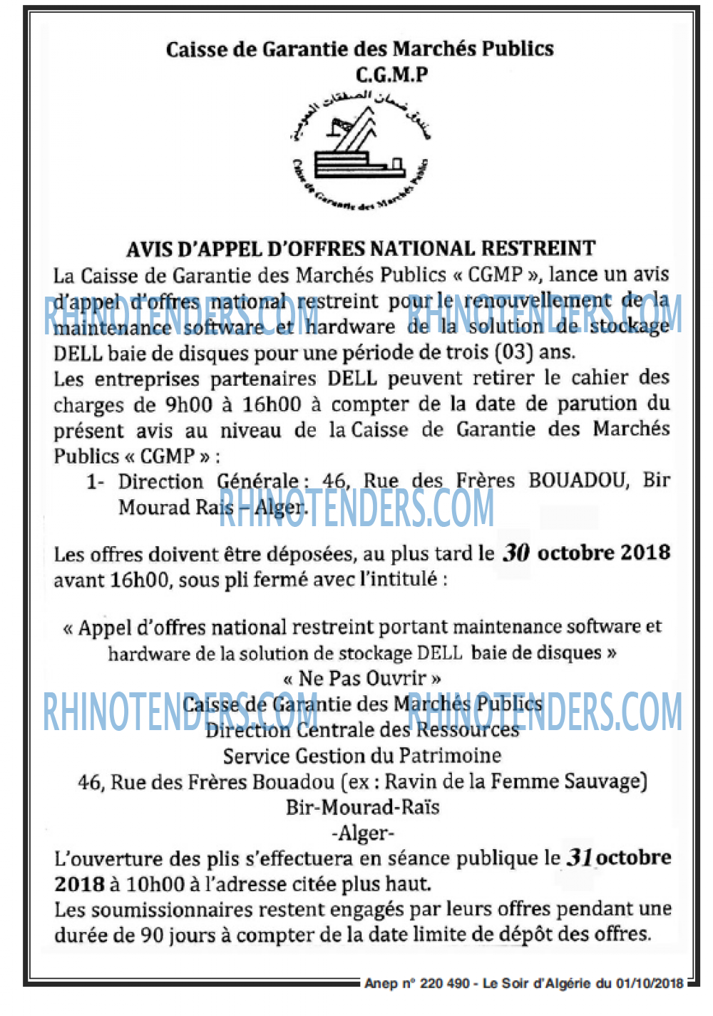 LE SOIR D'ALGERIE