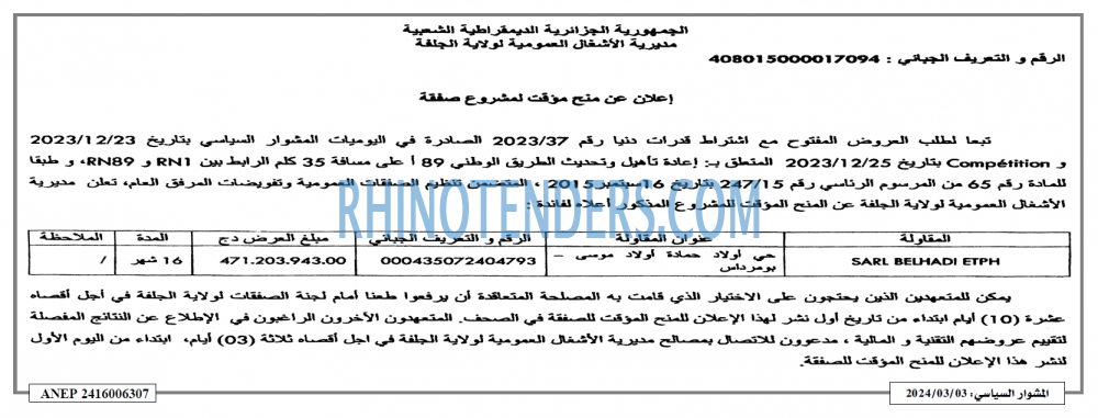 المشوار السياسي