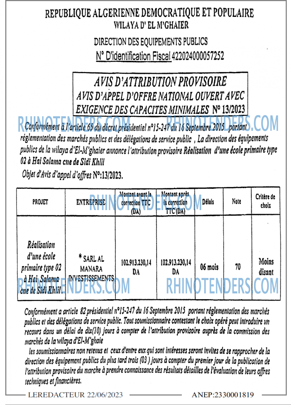LE REDACTEUR