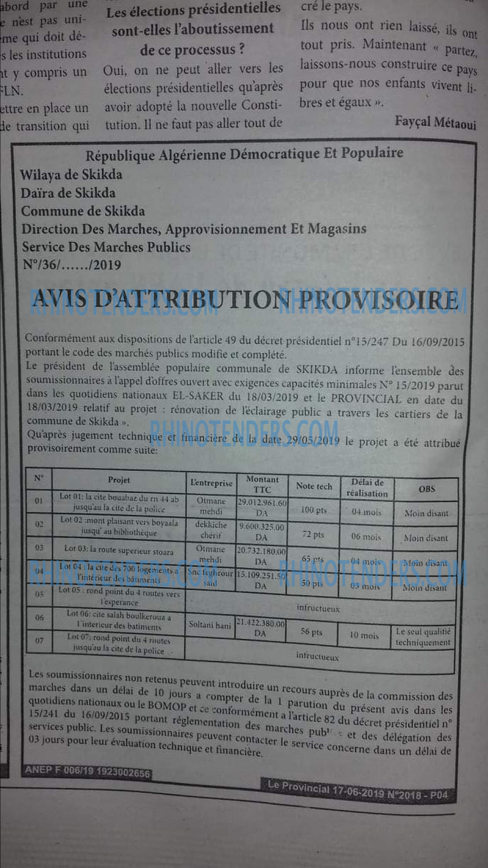 LE PROVINCIAL