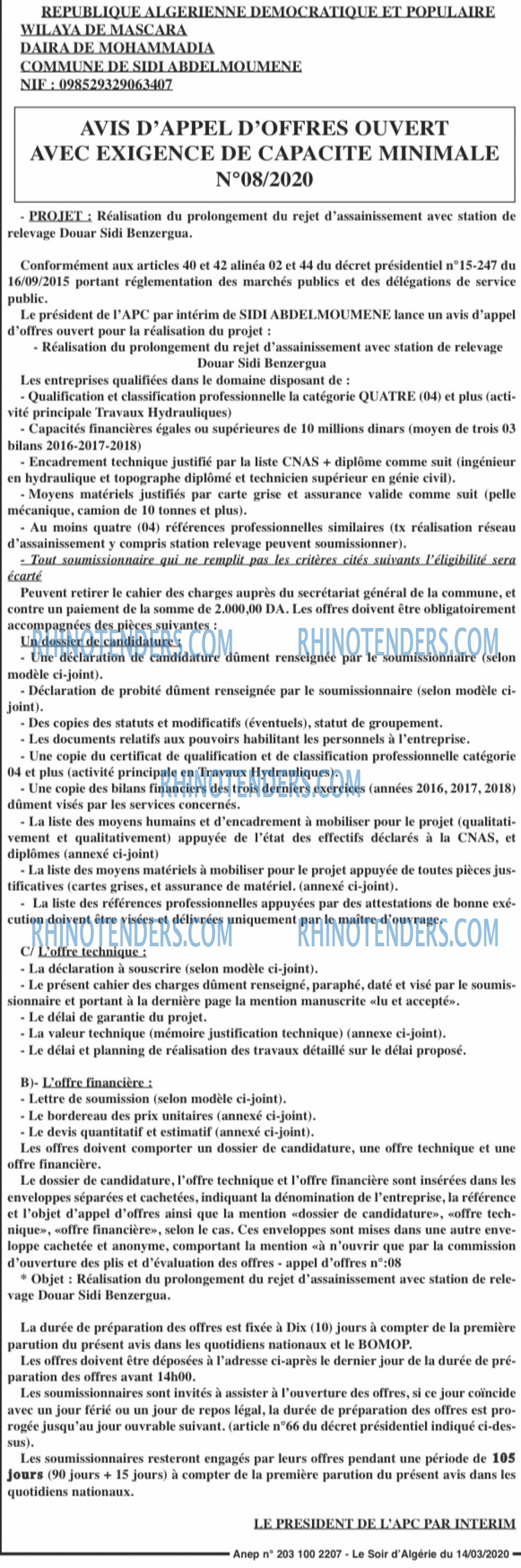LE SOIR D'ALGERIE
