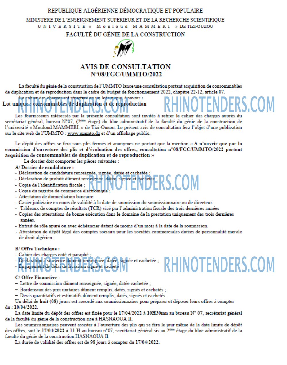 Rhinotenders