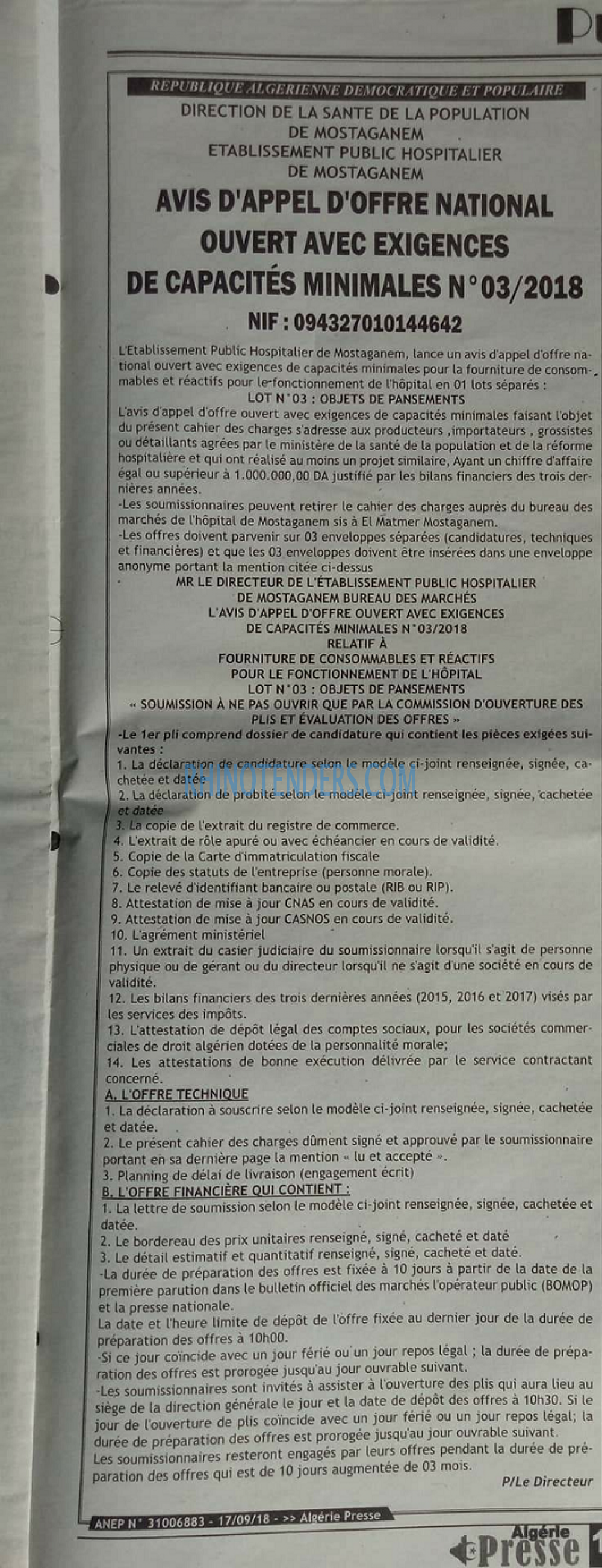 ALGERIE PRESSE