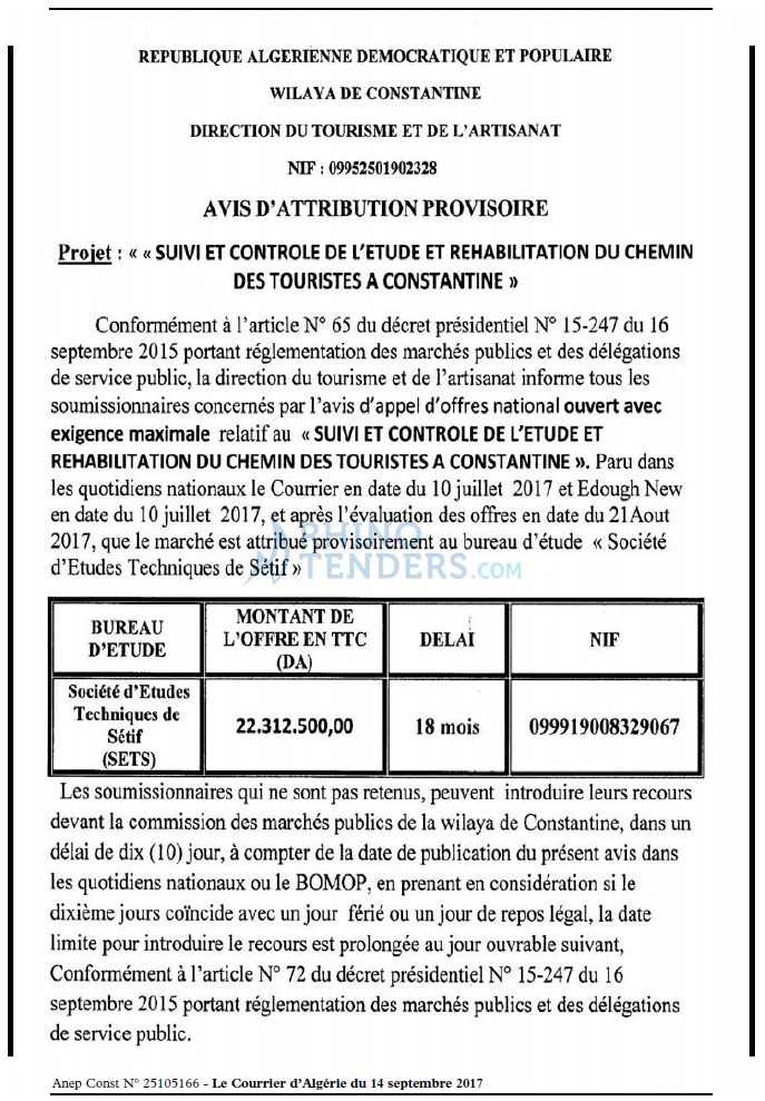 Le Courrier d'Algerie