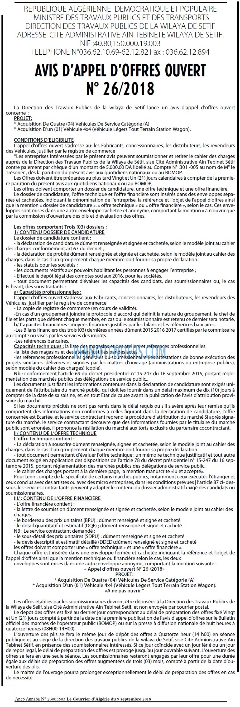 Le Courrier d'Algerie