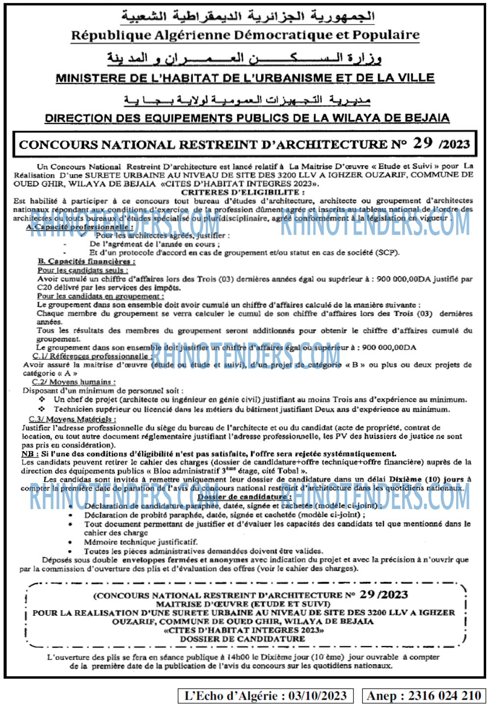 L'ECHO D'ALGERIE