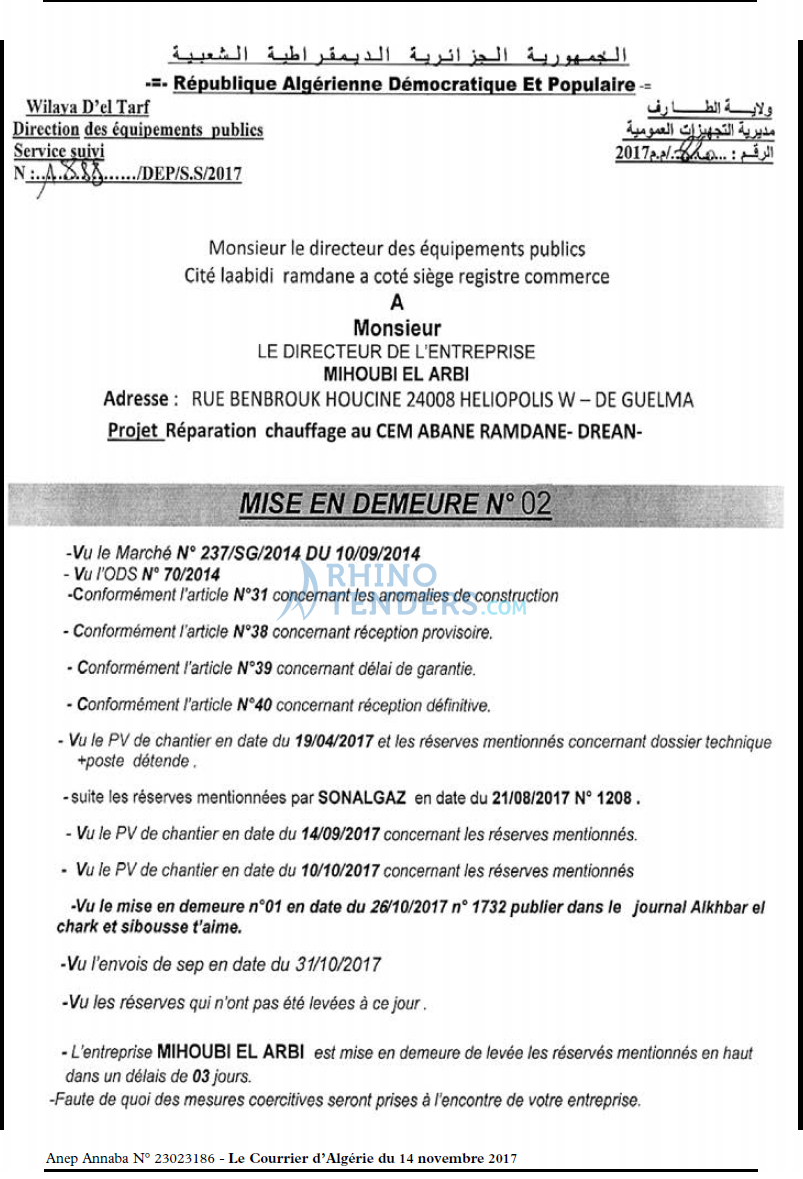 Le Courrier d'Algerie