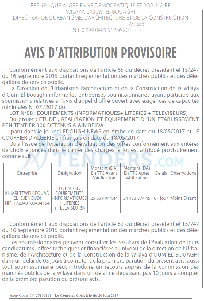 Le Courrier d'Algerie