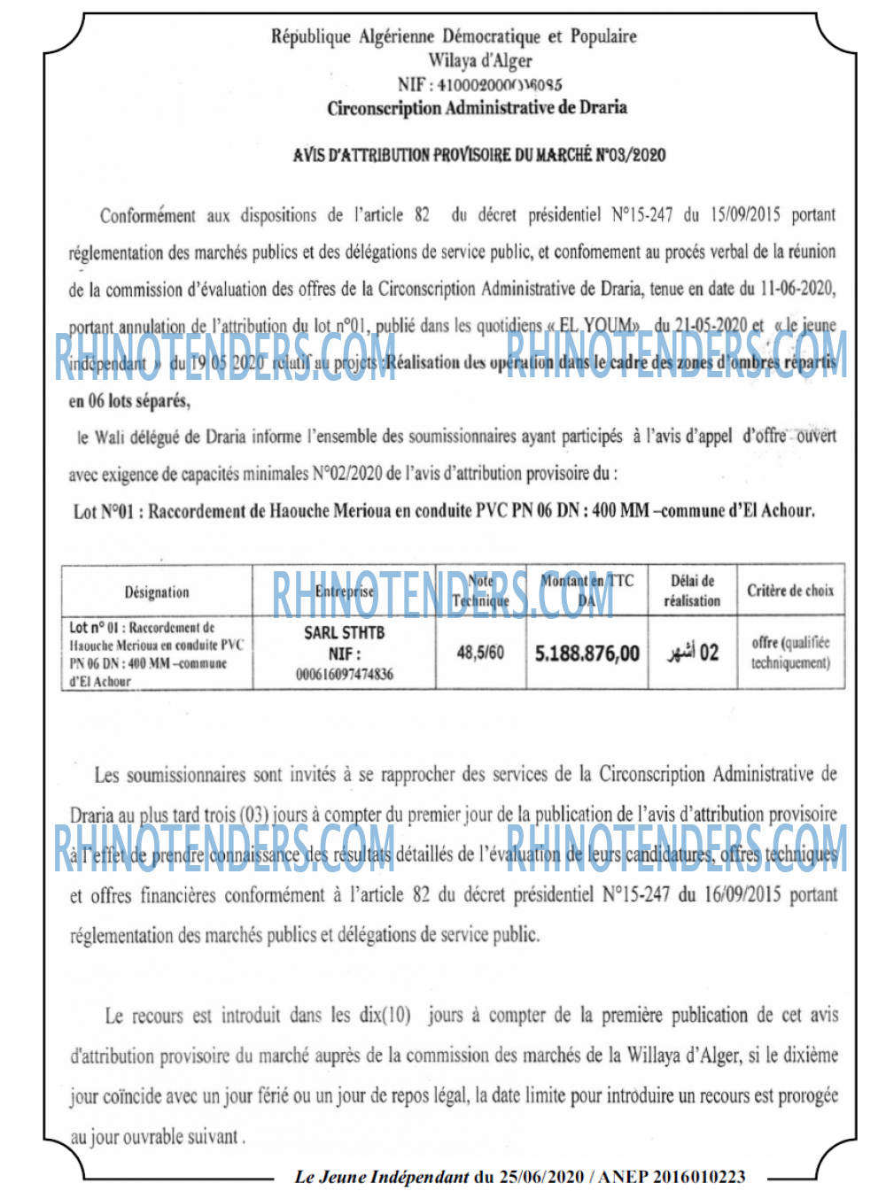 Jeune Independant