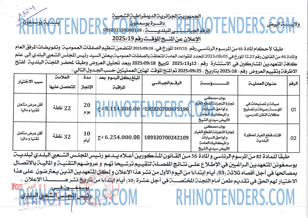 Rhinotenders