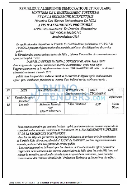 Le Courrier d'Algerie