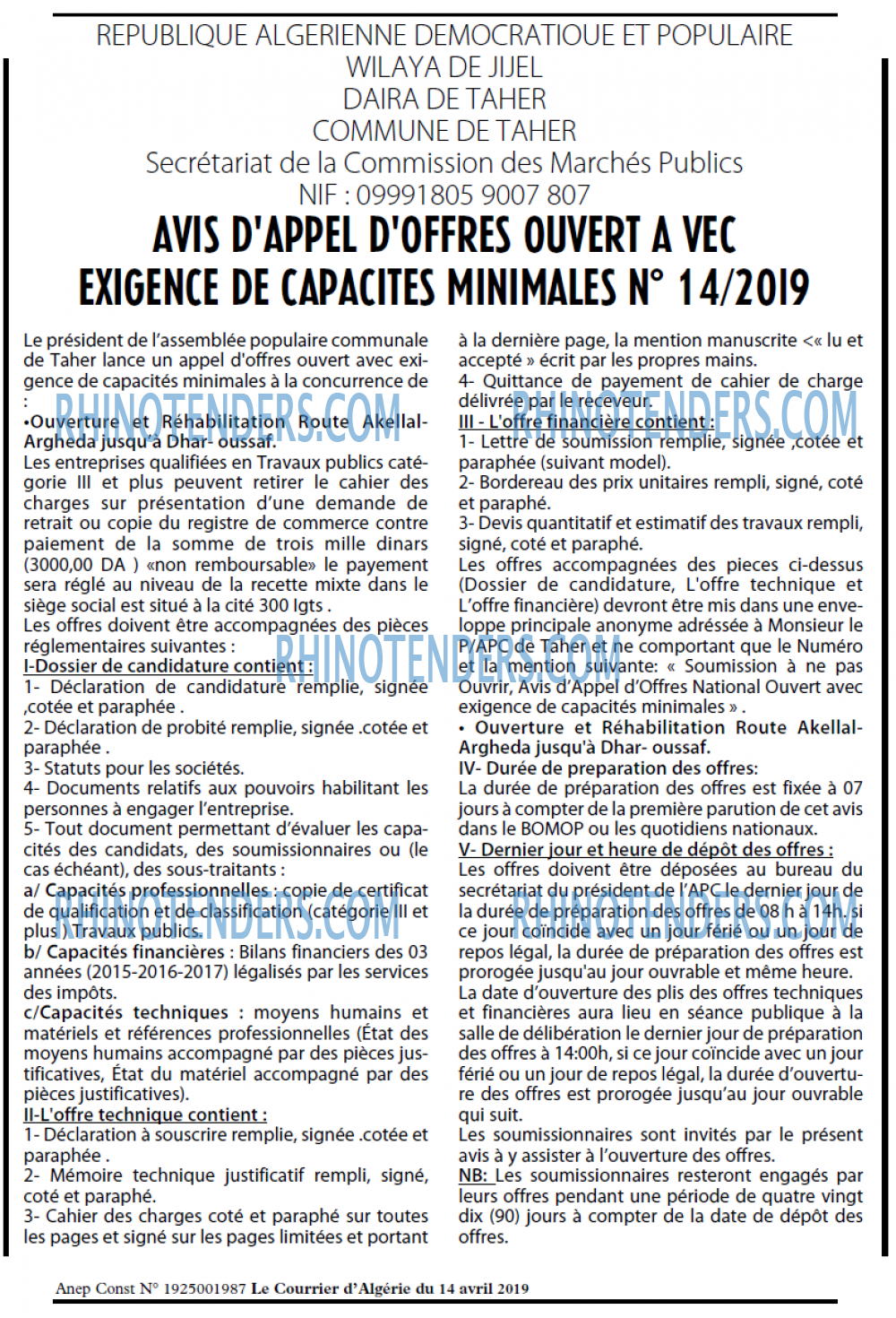 Le Courrier d'Algerie