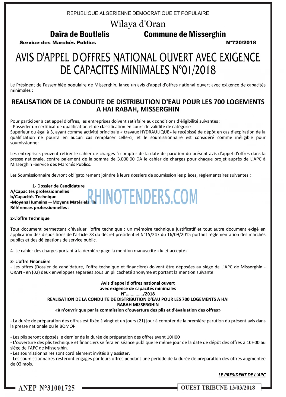 ouest TRIBUNE