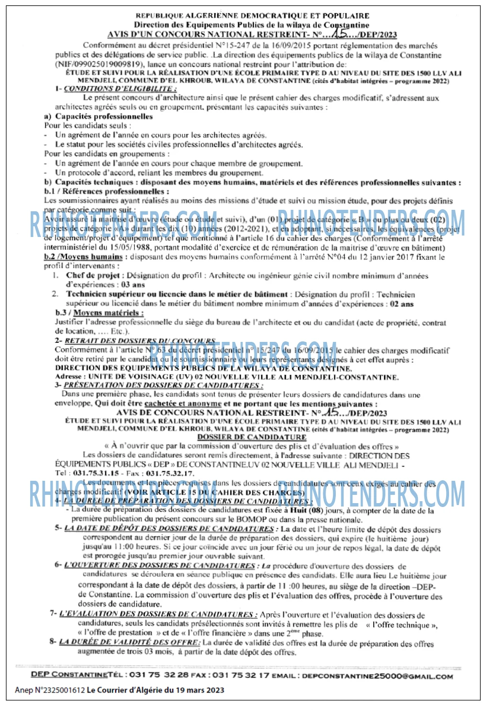Le Courrier d'Algerie