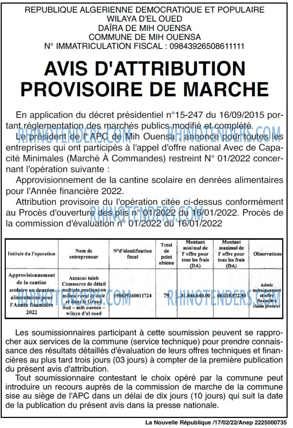 NOUVELLE REPUBLIQUE