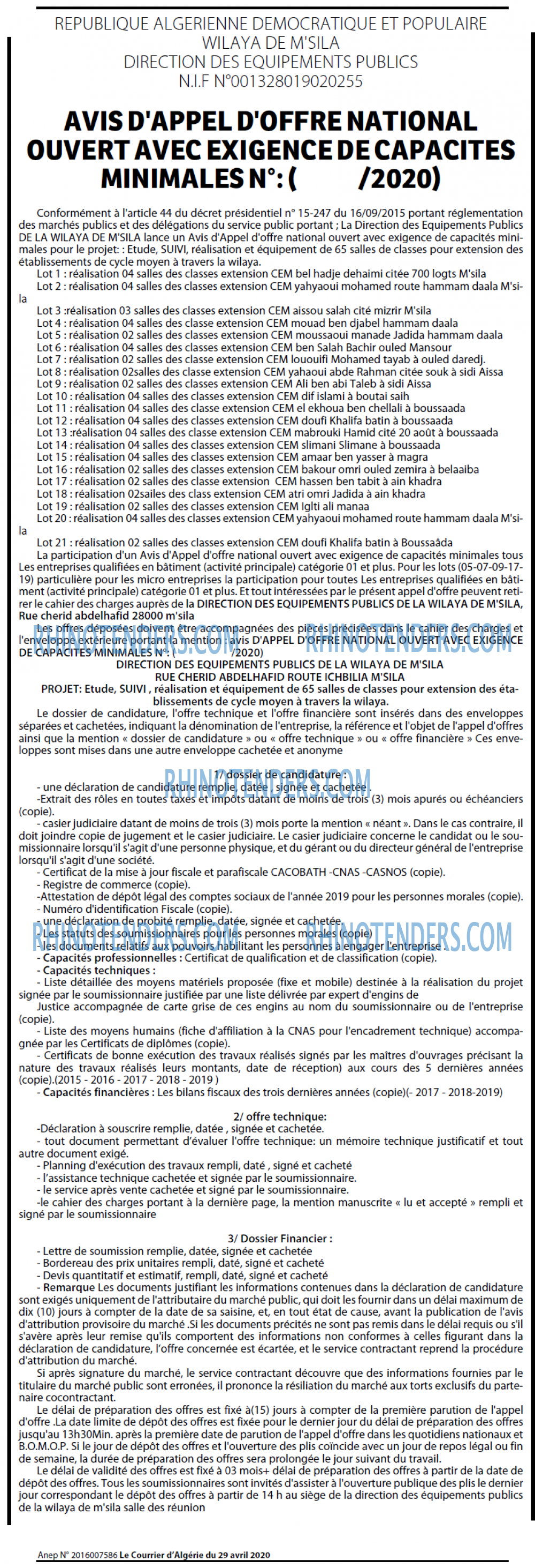 Le Courrier d'Algerie