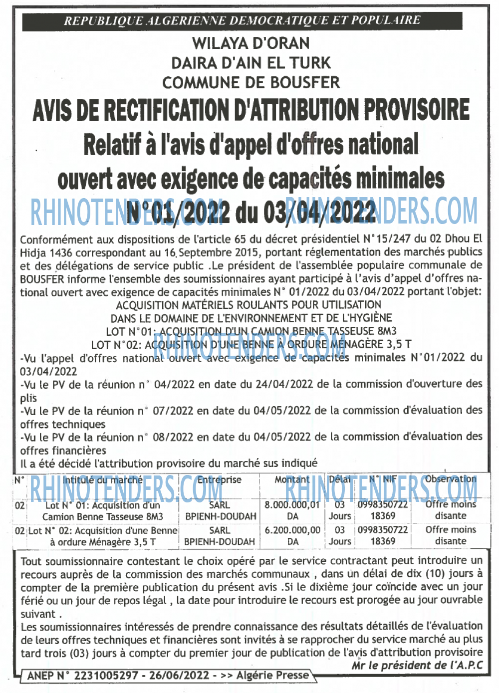 ALGERIE PRESSE