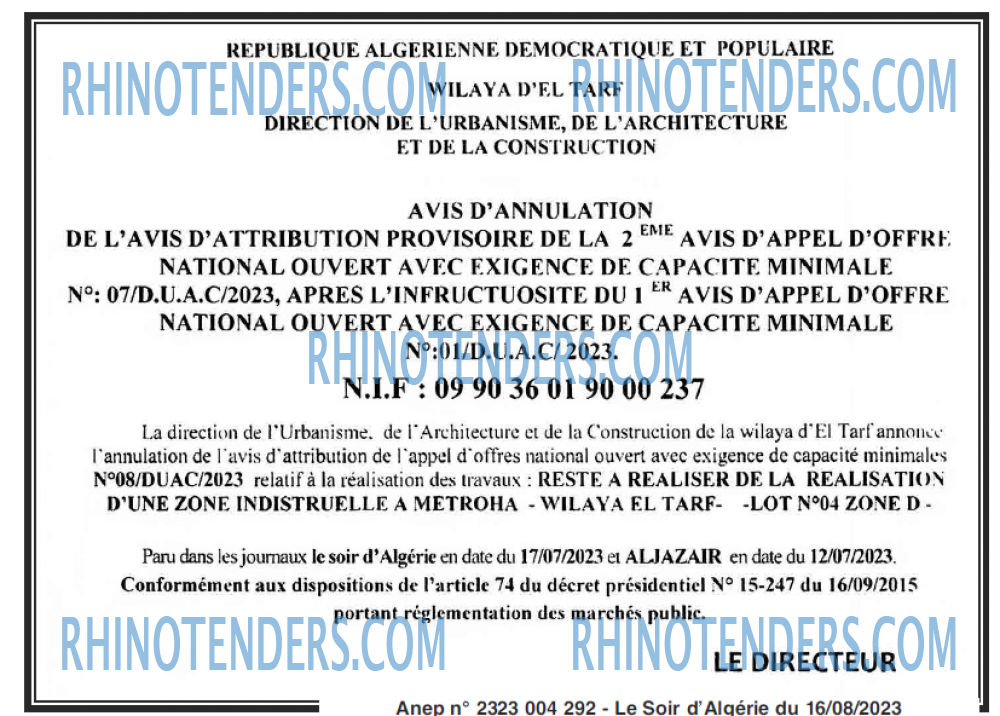 LE SOIR D'ALGERIE