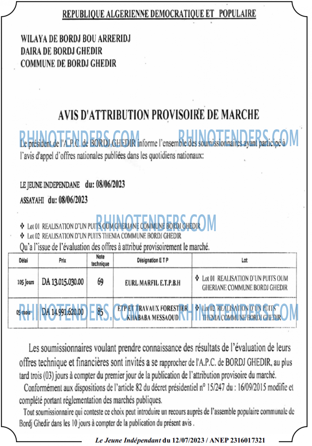 Le jeune indépendant