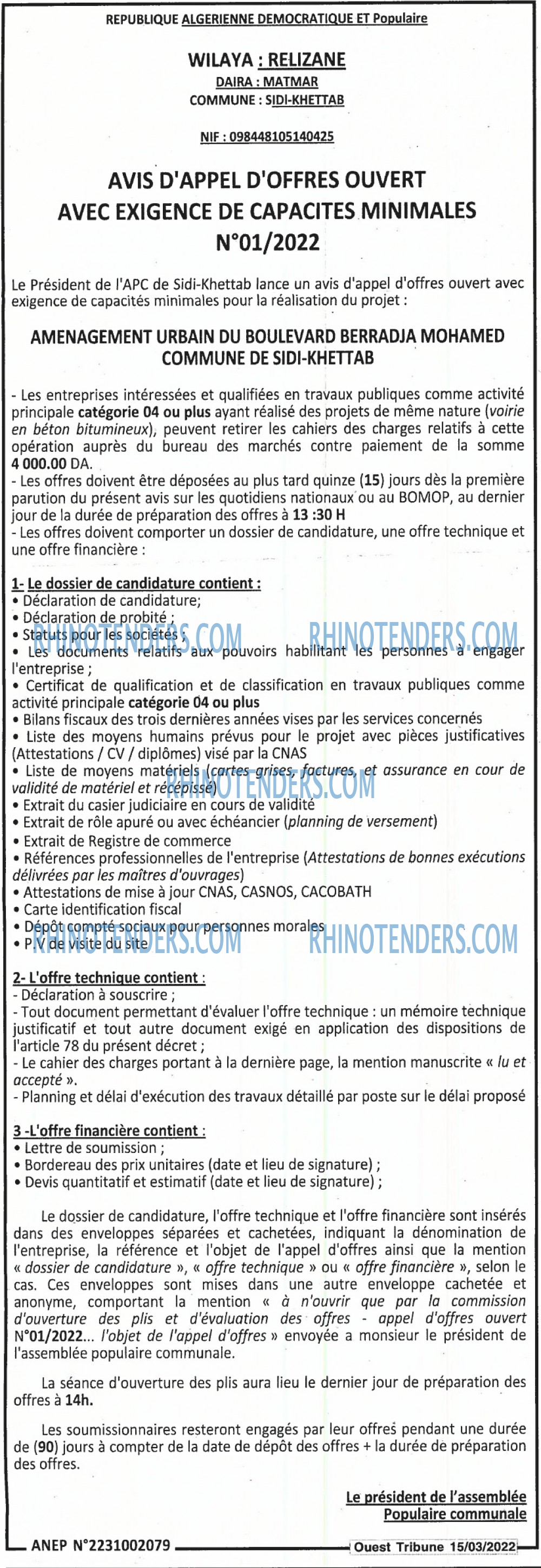 ouest TRIBUNE