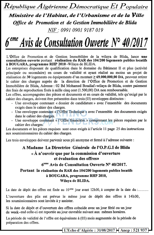 L'ECHO D'ALGERIE