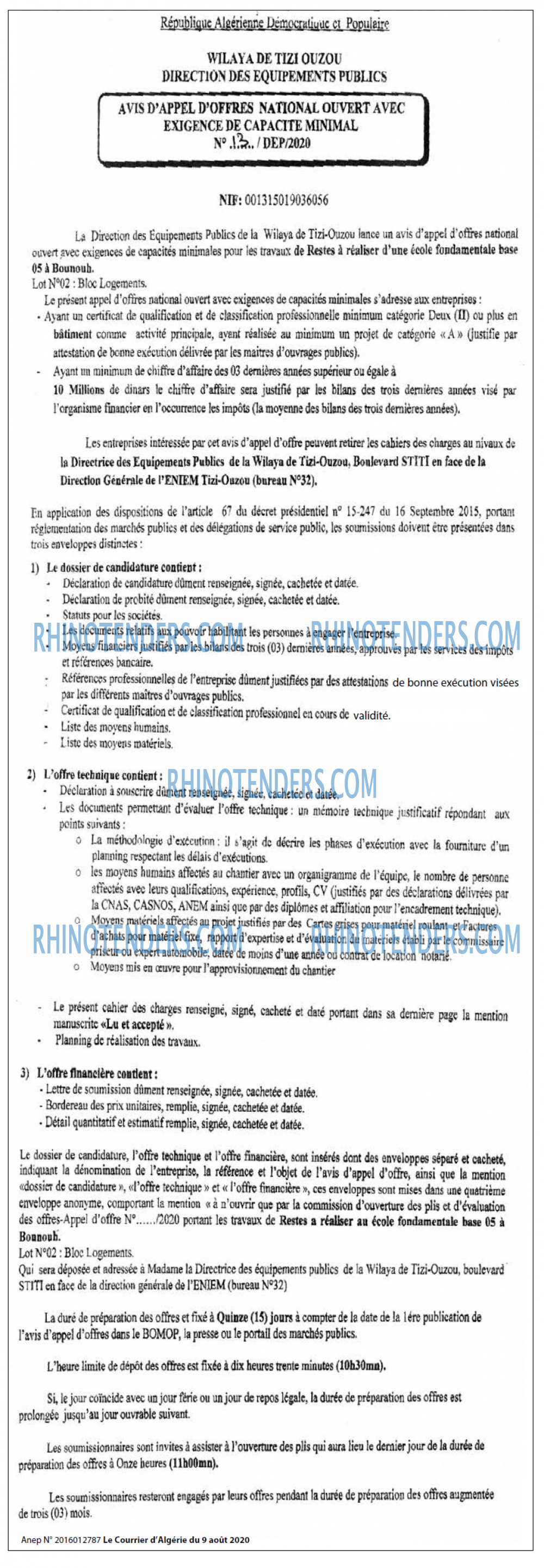 Le Courrier d'Algerie