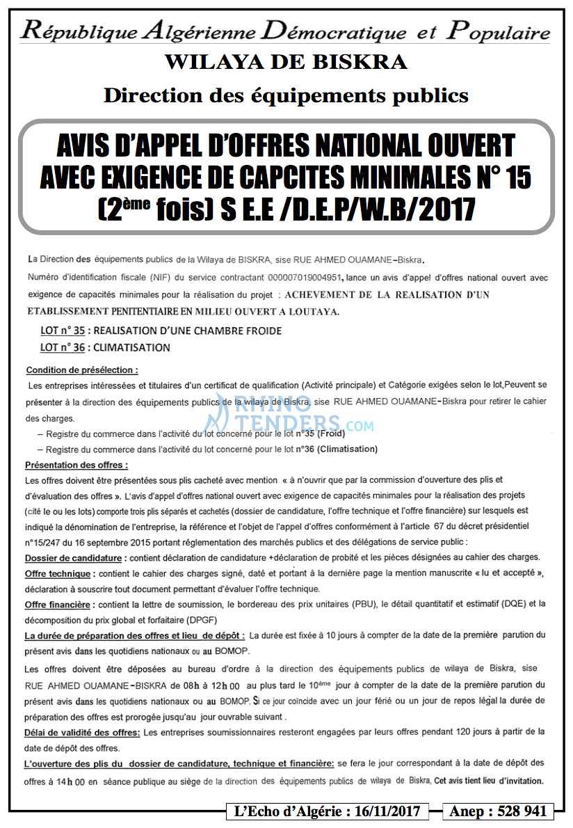 L'ECHO D'ALGERIE
