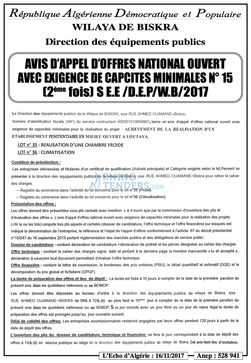 L'ECHO D'ALGERIE