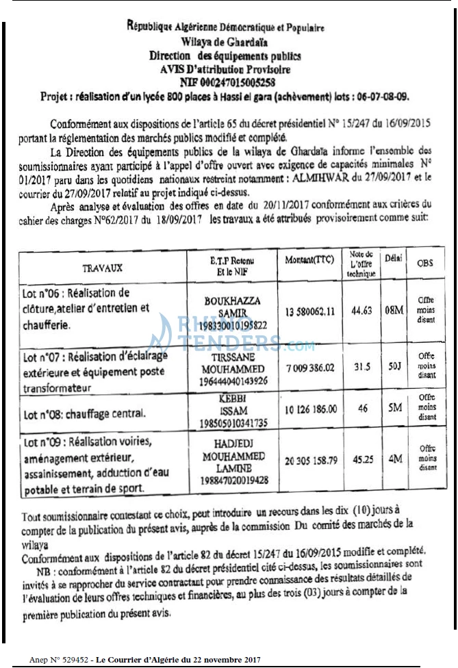 Le Courrier d'Algerie