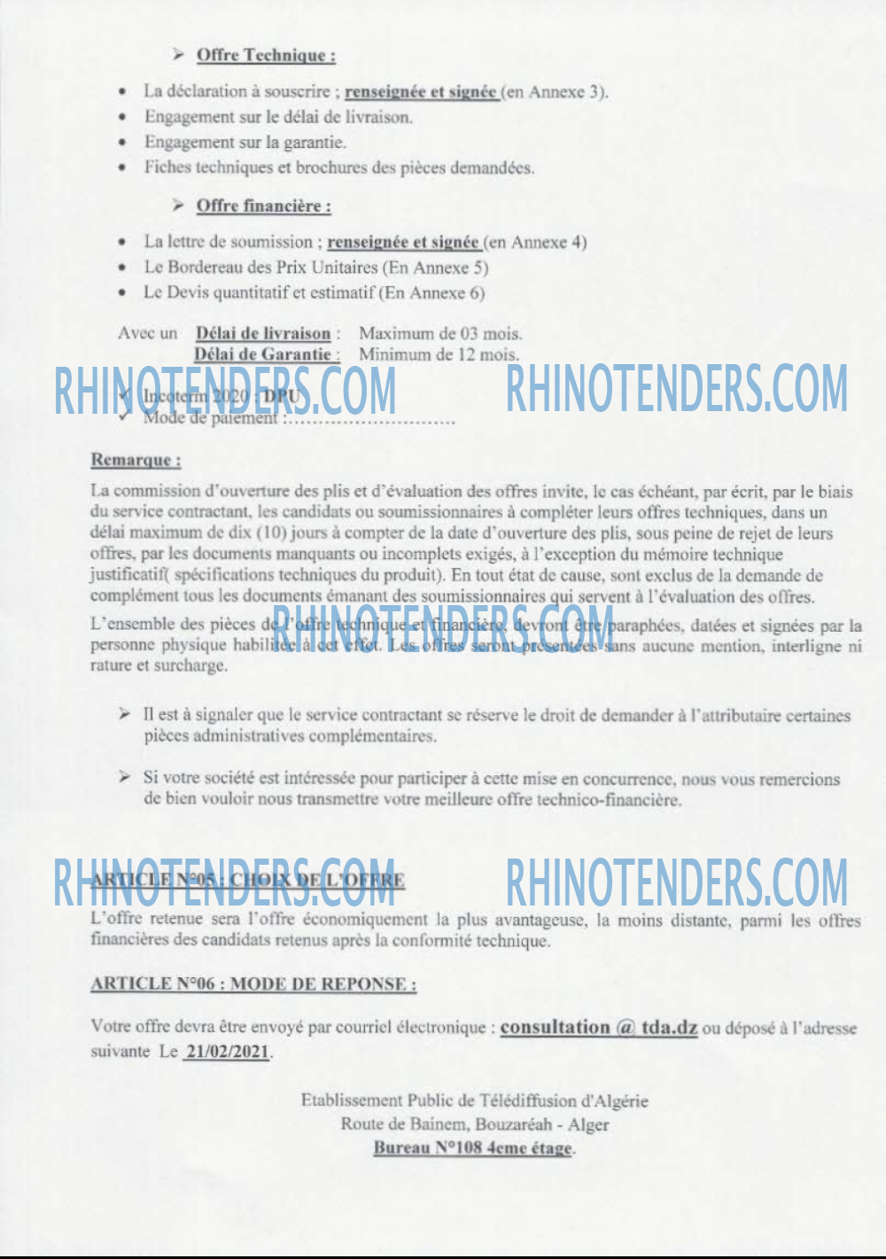Rhinotenders