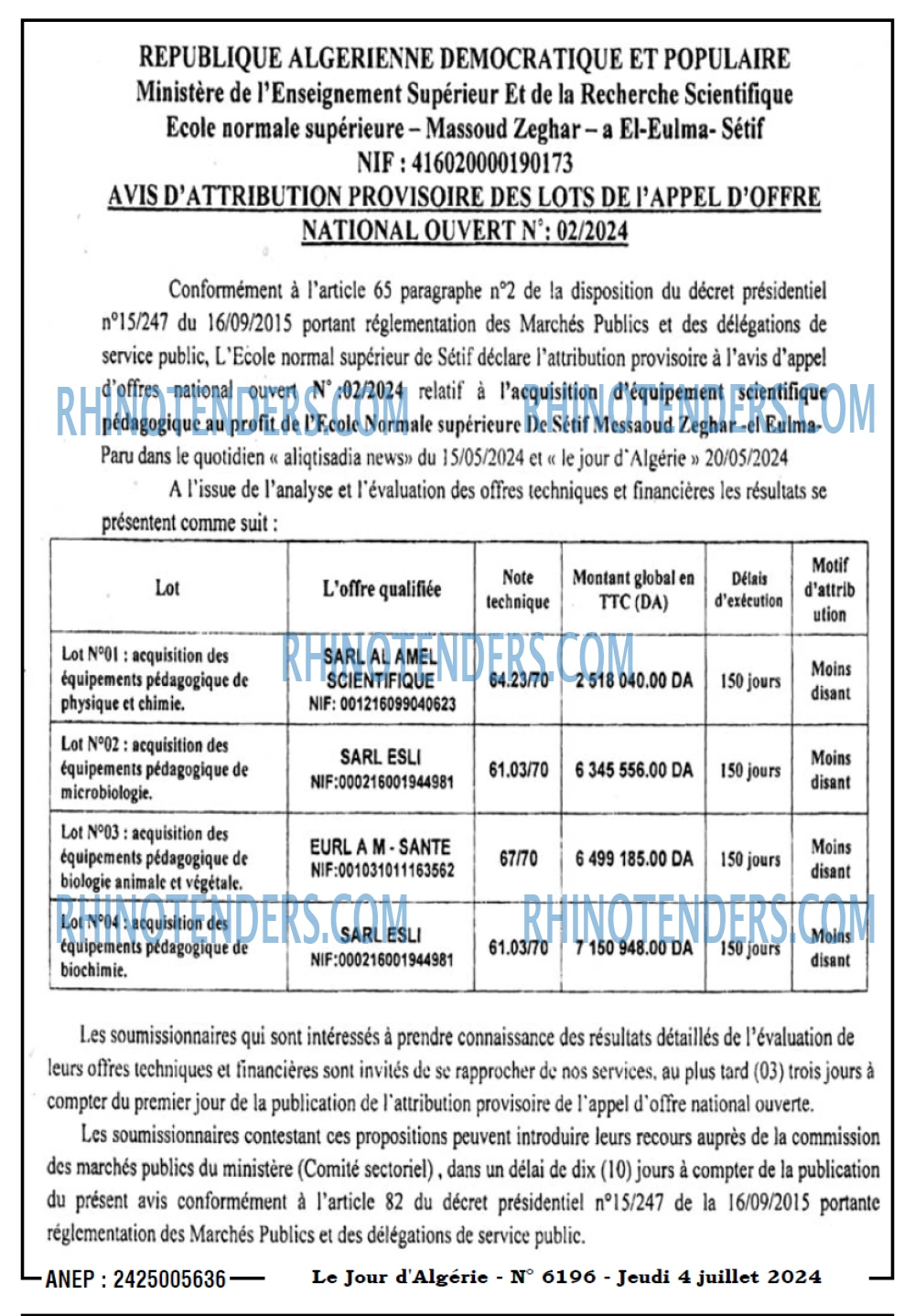 Le Jour d'Algérie