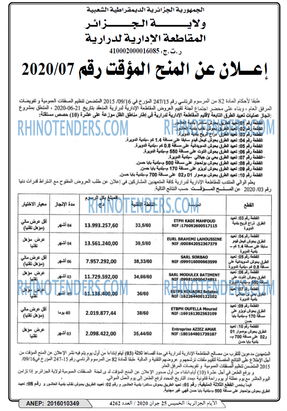 الايام الجزائرية