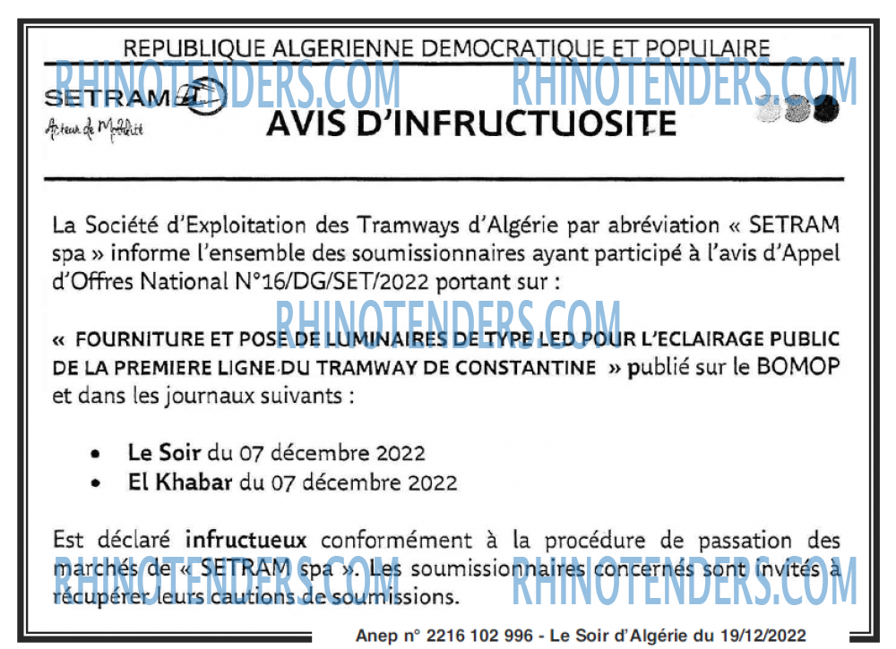 LE SOIR D'ALGERIE