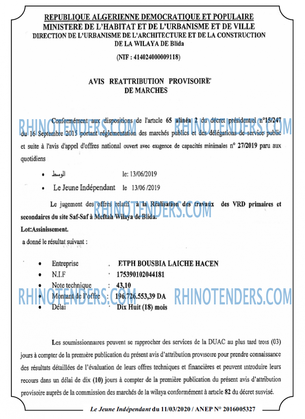 Jeune Independant