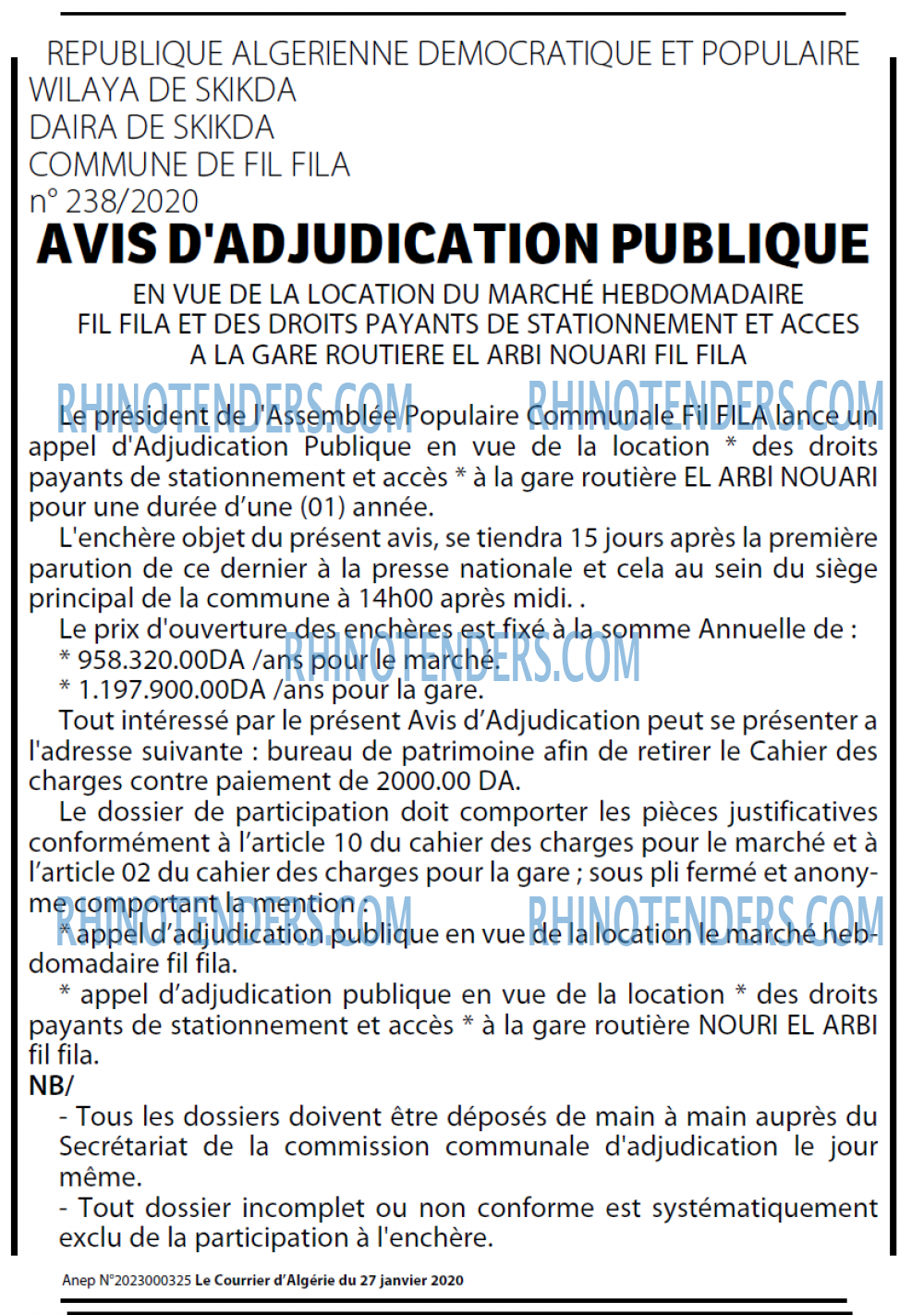 Le Courrier d'Algerie