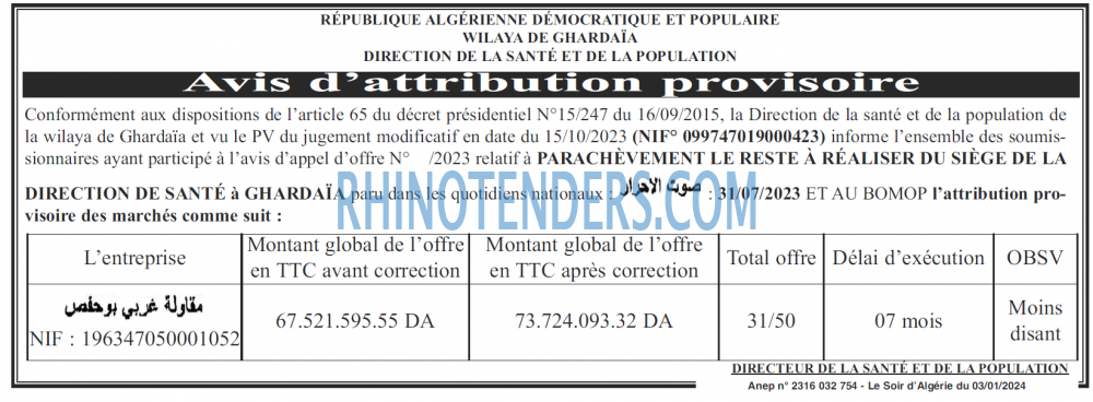 LE SOIR D'ALGERIE