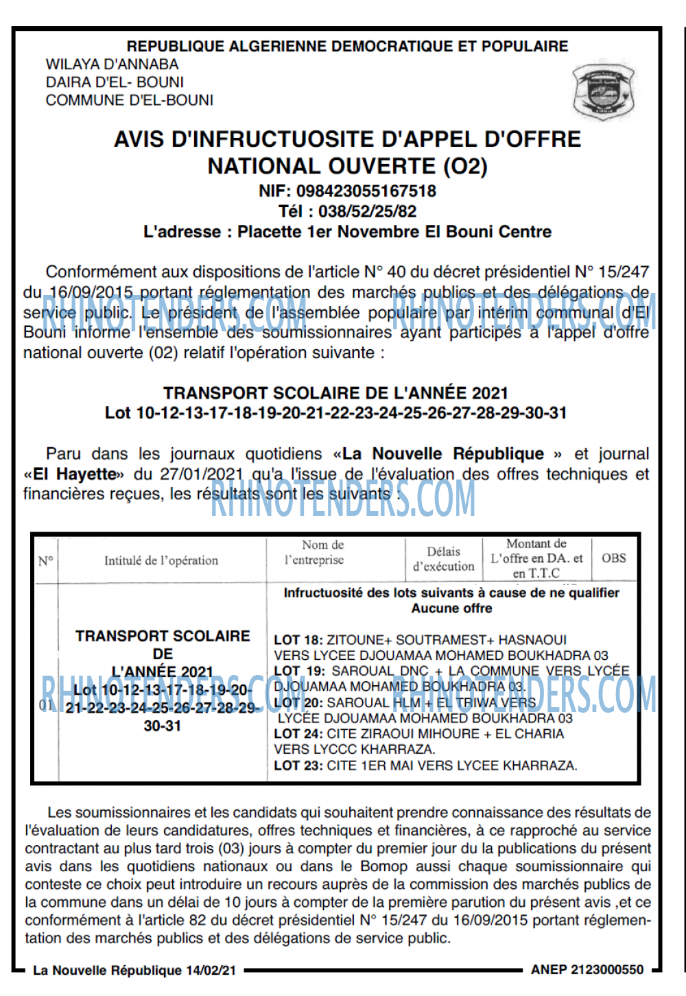 NOUVELLE REPUBLIQUE